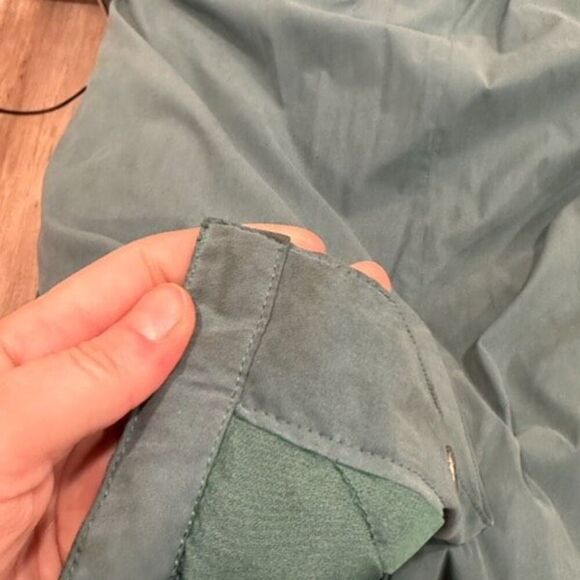 Vintage Utex Women's Snap Front Quilted Down Fur Trim Long Coat Jacket Green 10 - Picture 5 of 16